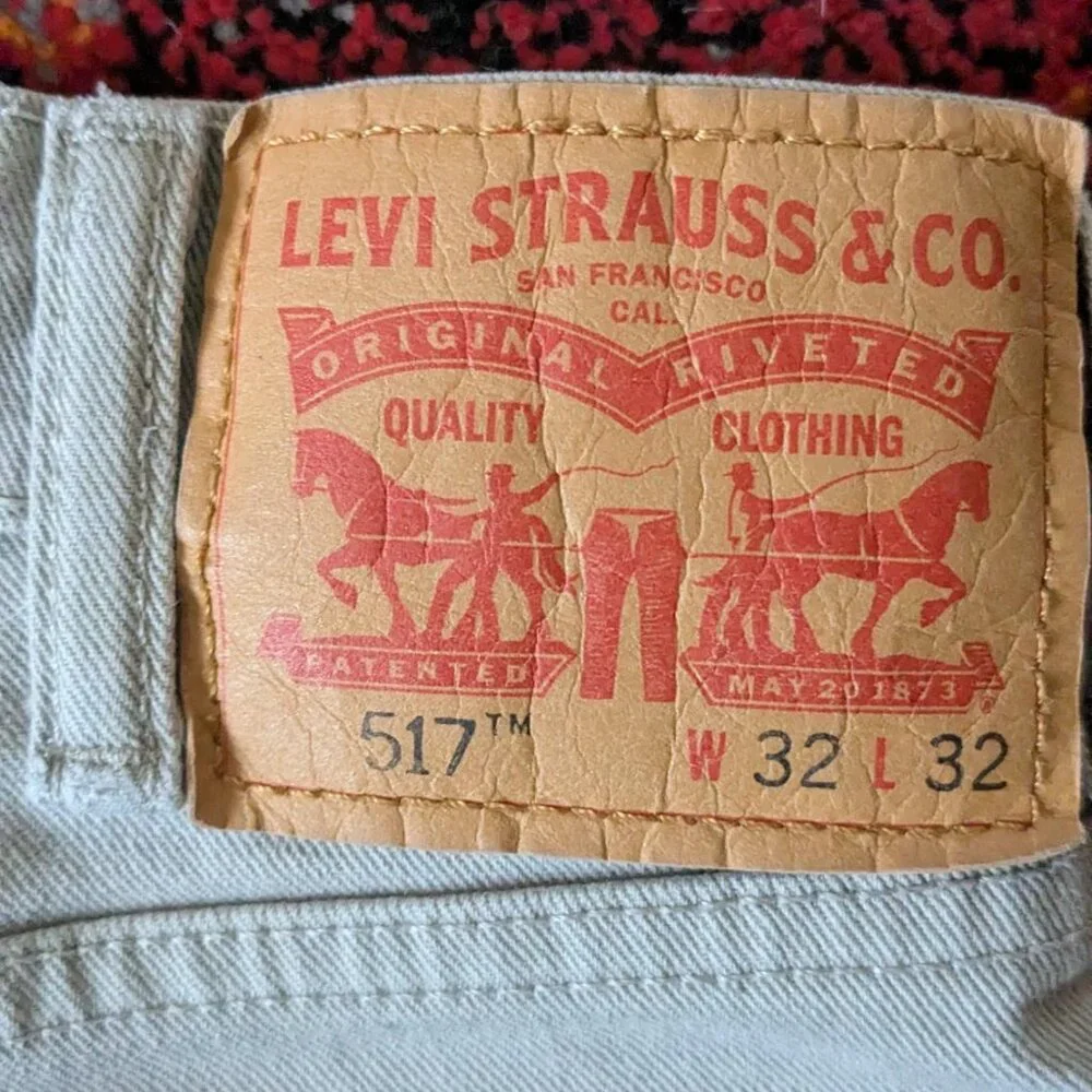 Levi's 517 Tan/Khaki jeans 32x32 - Picture 3 of 4